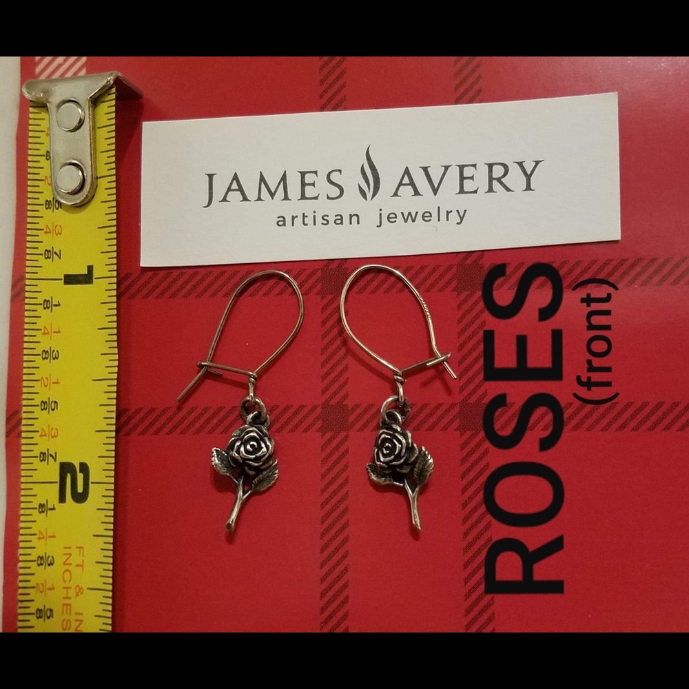 James Avery Rose Charm earrings